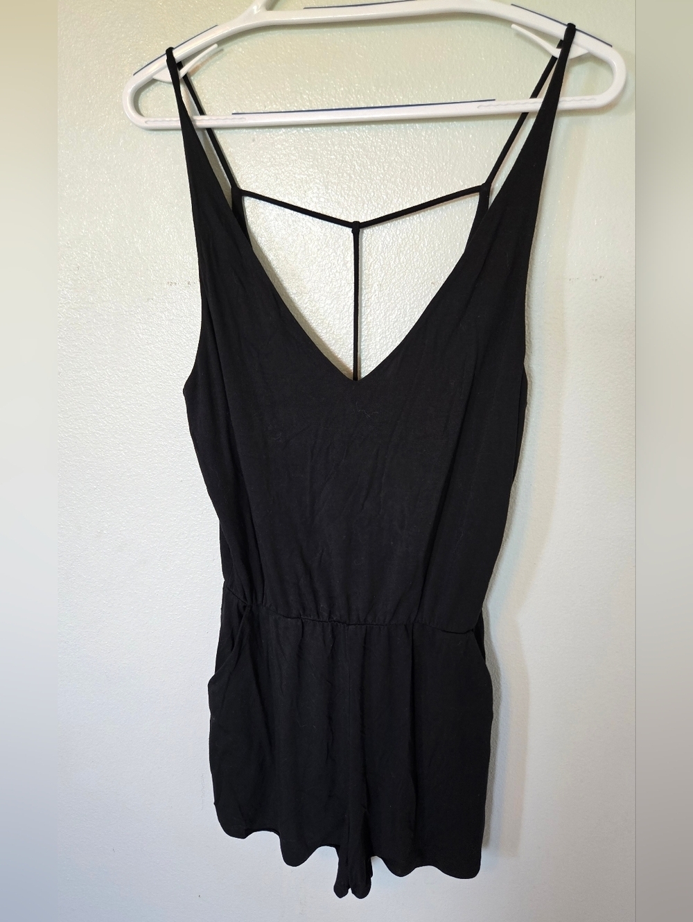 Victoria's Secret | Black Open Back T-back Jumpsuit Romper Size Medium